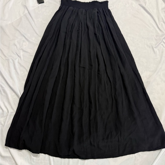 496 NWOT Vintage 90s Eileen Fisher Elegant Romantic Black Flowy Maxi Skirt 2 - Picture 2 of 4